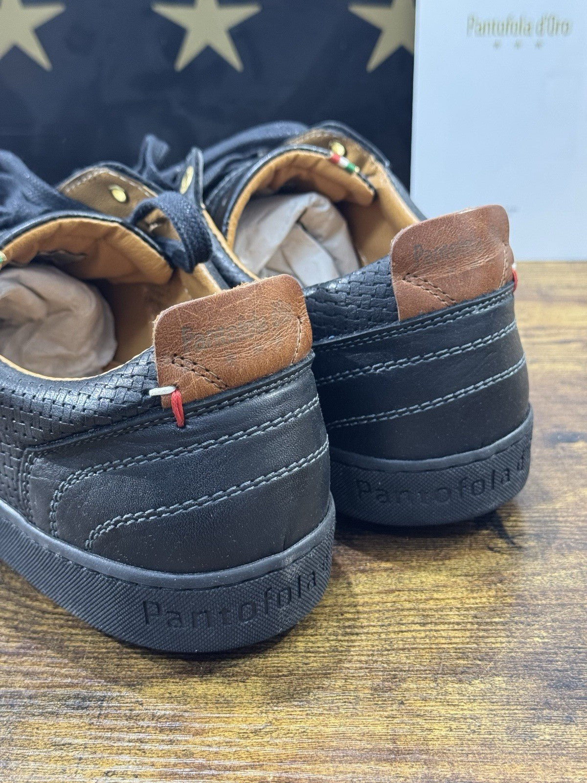 Pantofola D’oro Sneaker  Canaverse      Pelle Nera   Casual Scarpa  Uomo 45