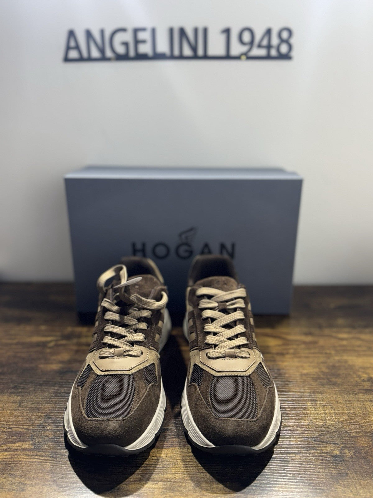 Hogan Hyperlight Sneaker Suede Brown Memory Foam Causal Hogan Uomo 42.5
