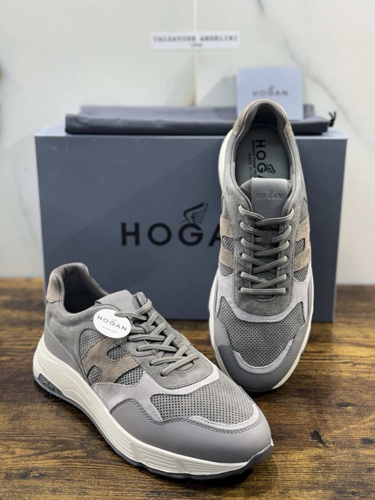 Hogan Hyperlight Sneaker Grigia  Memory Foam Luxury Hogan Uomo 42.5