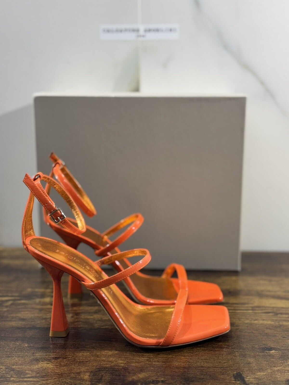 Sergio Levantesi Sandalo Donna Telen  Arancio         Luxury Woman Sandal 37