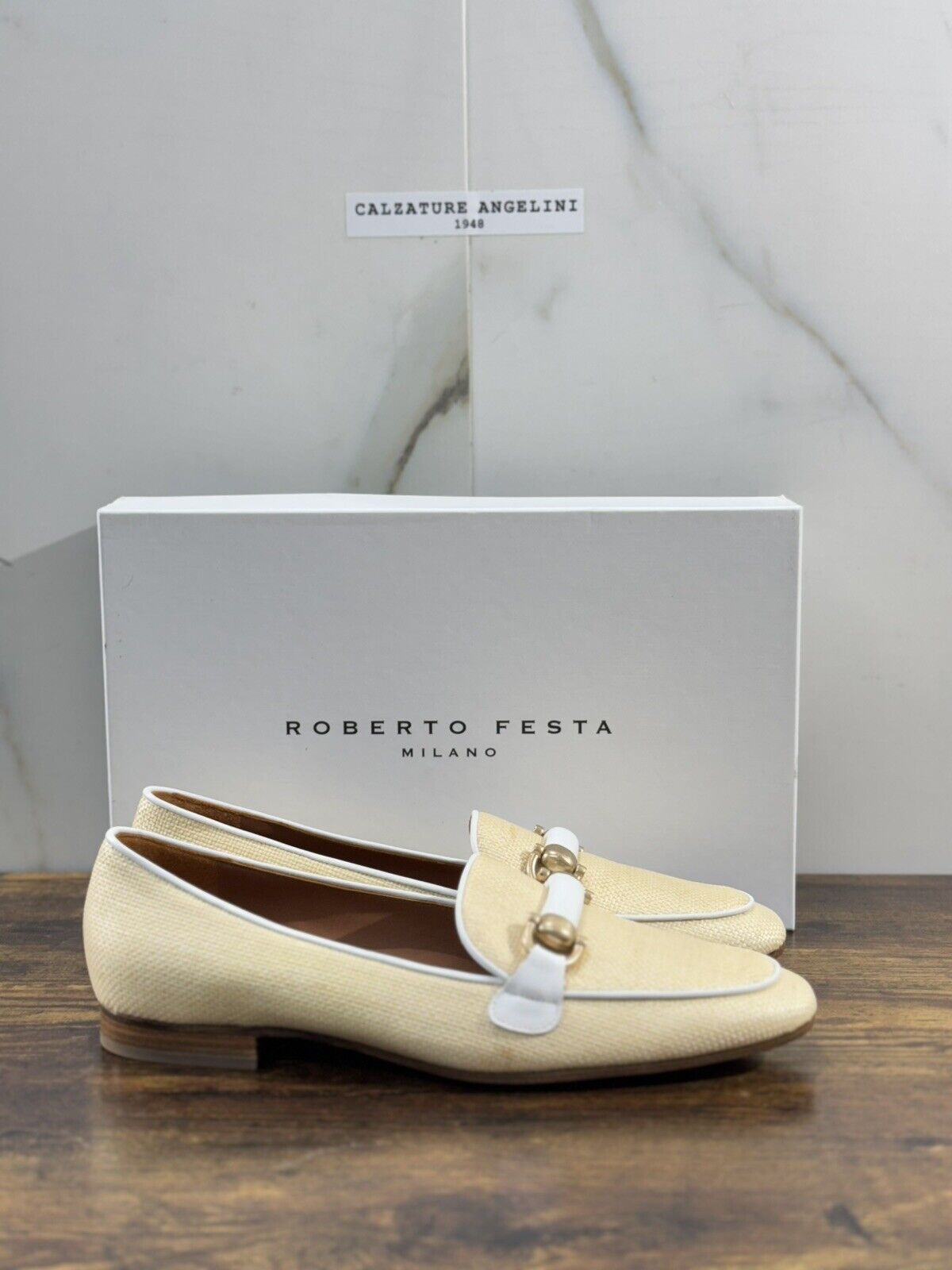 Roberto Festa Milano Mocassino Donna Beige Casual 40