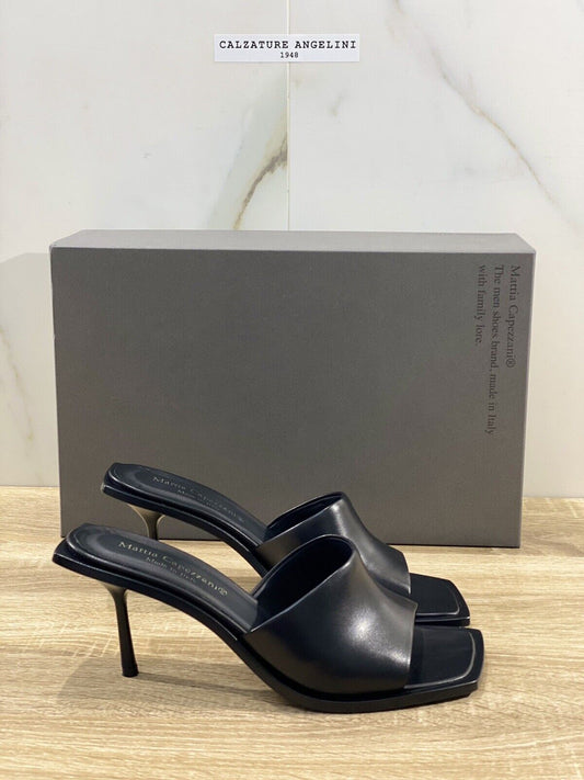 Mattia Capezzani Sandalo donna mules pelle Nera luxury sandal 40