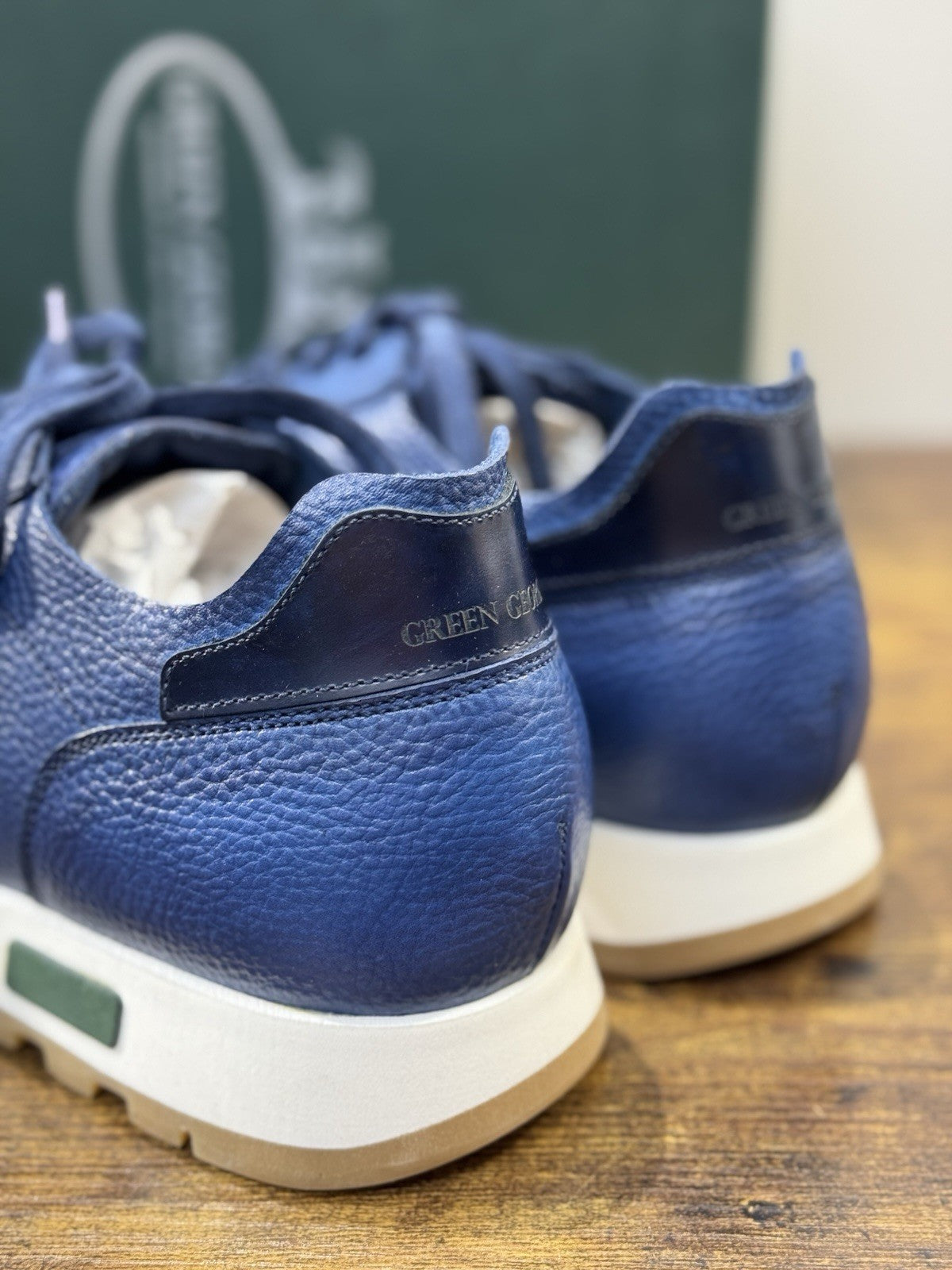 Green George Sneaker Pelle Blu Uomo Ultra Flexible 44