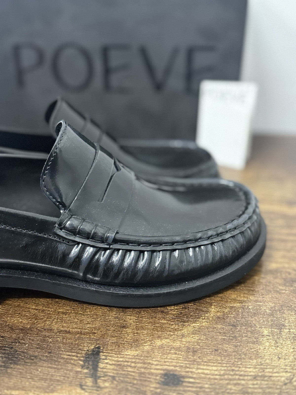 Poeve Mocassino Pelle Nero Causal Donna 40