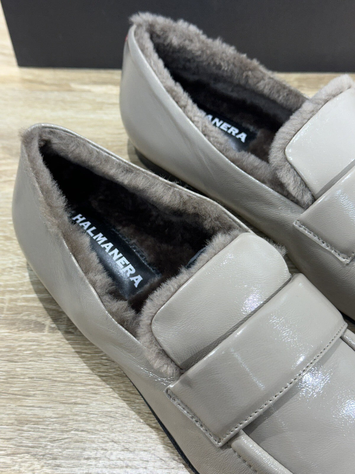 Halmanera Mocassino Domma edin Pelle Tortora Casual Handmade Shoes 41
