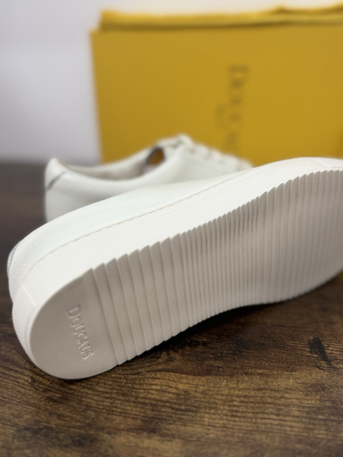 Doucal’s Sneaker Pelle Bianca Icon Casual Scarpa Uomo 42