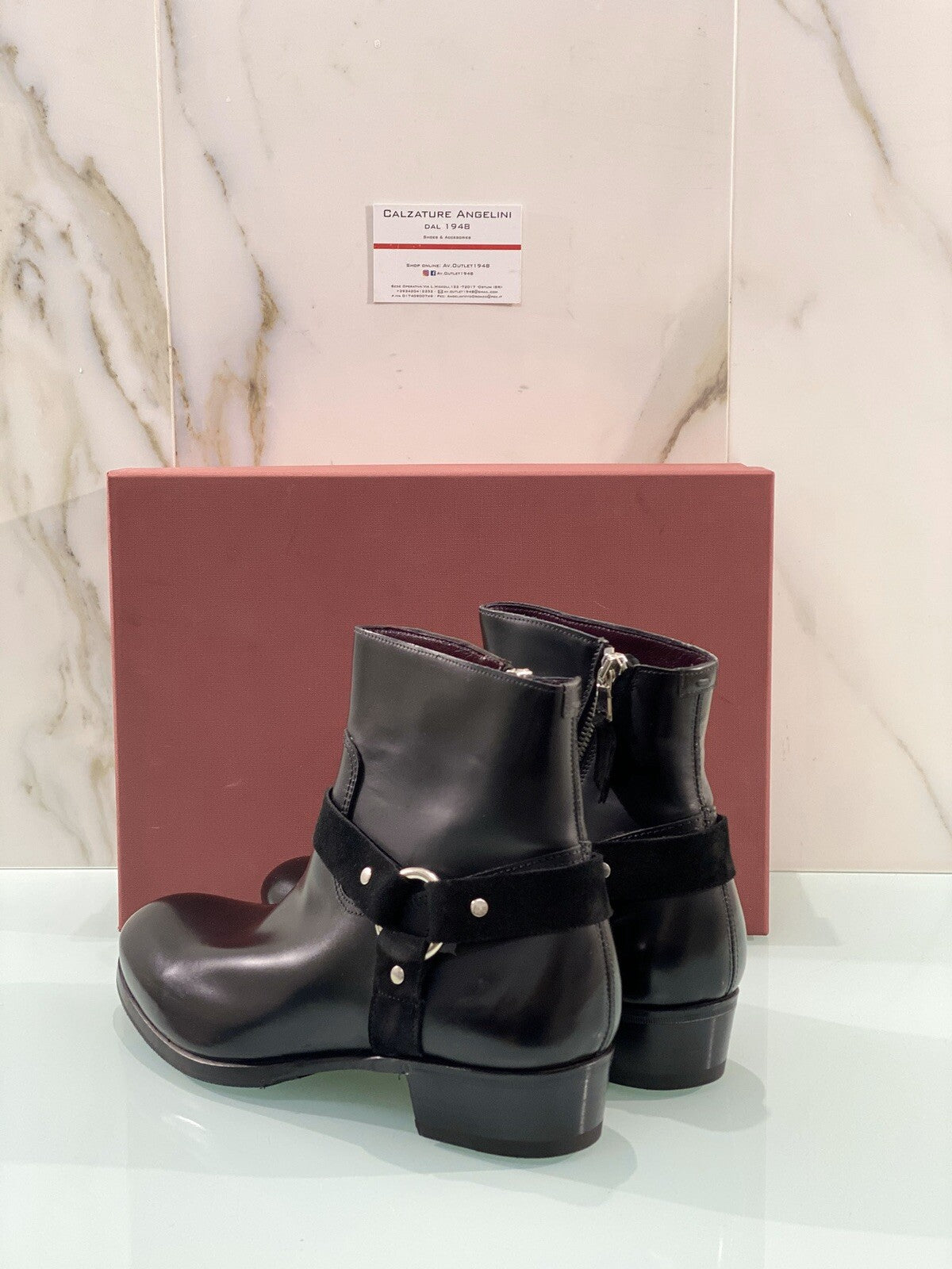 Lidfort Stivaletto Uomo 585/D Luxury Nero Pelle Vibram 41.5