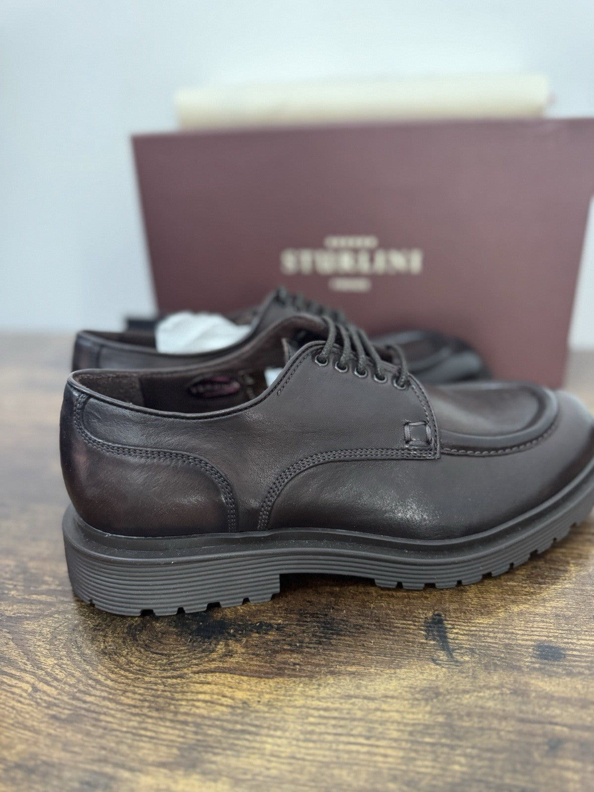 Sturlini Stringata Uomo Pelle Marrone       Luxury Scarpa Uomo 43
