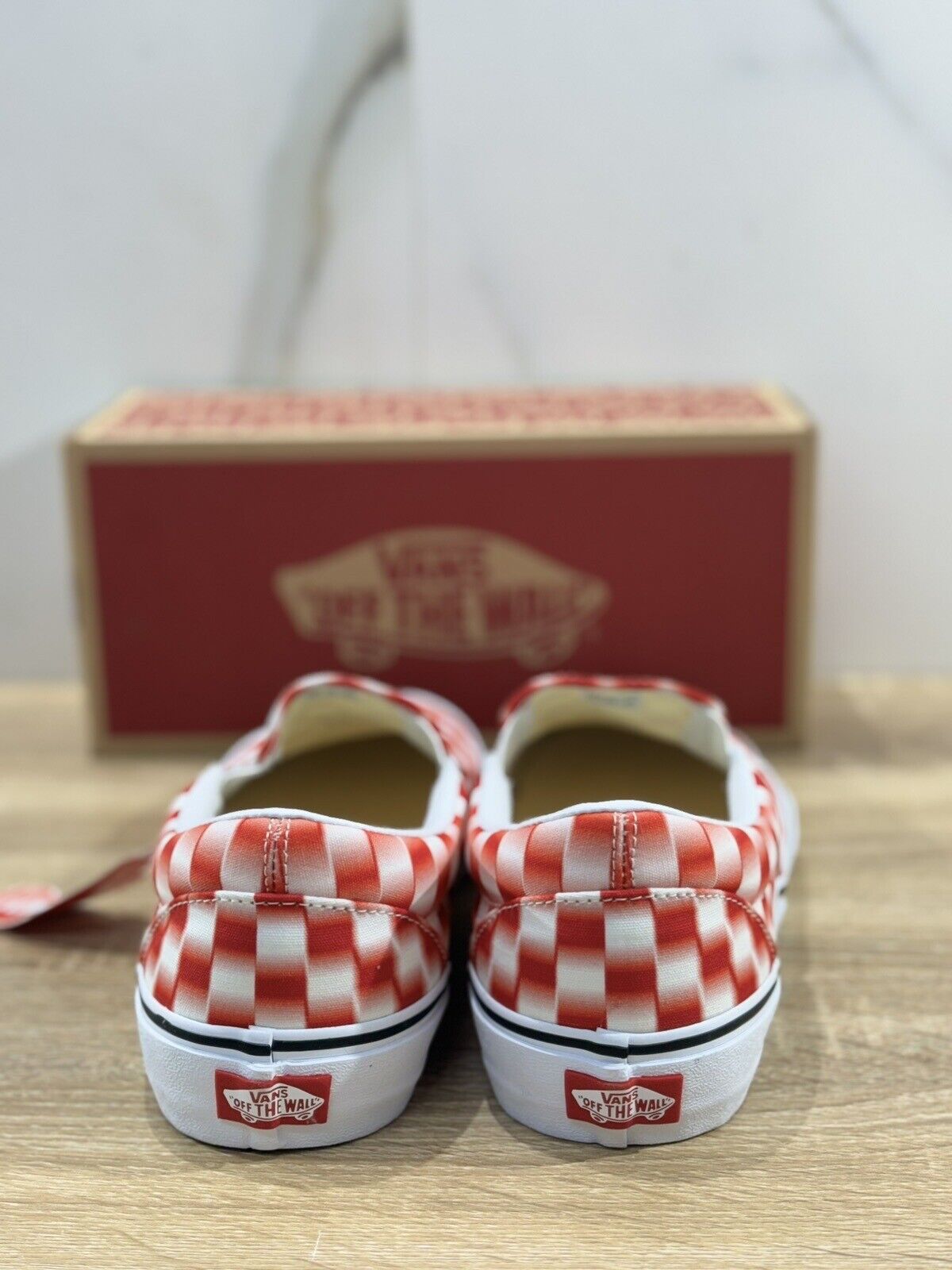 Vans Classic Slip On Checkerboard Bianco Red  Casual Icon Vans 44.5