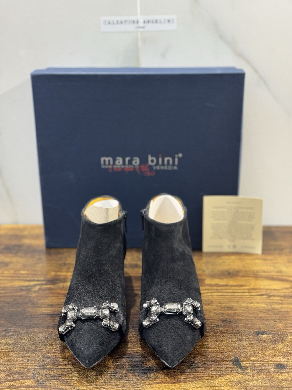 Mara Bini Stivaletto Donna Lavorazione A Sacchetto  Con Tacco Pelle Suede 37.5