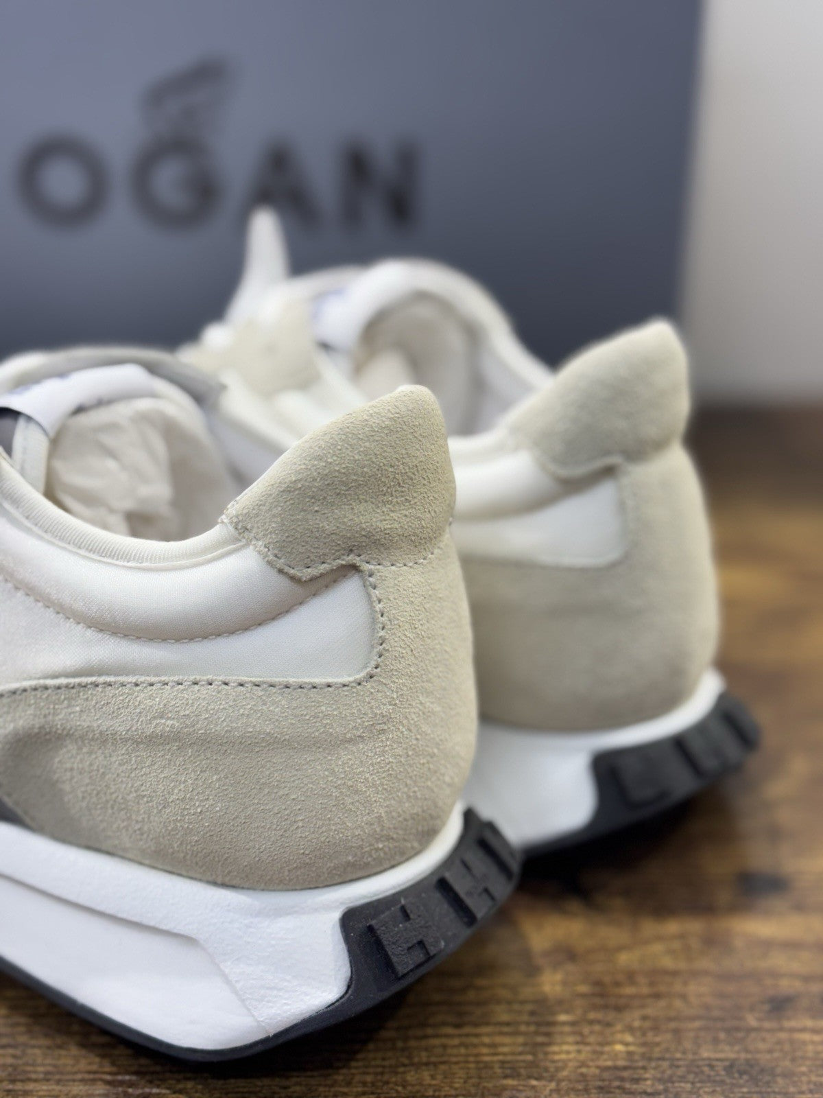 Hogan H601 Sneaker Pelle Suede Bianco Memory Foam   Casual Hogan Uomo 43