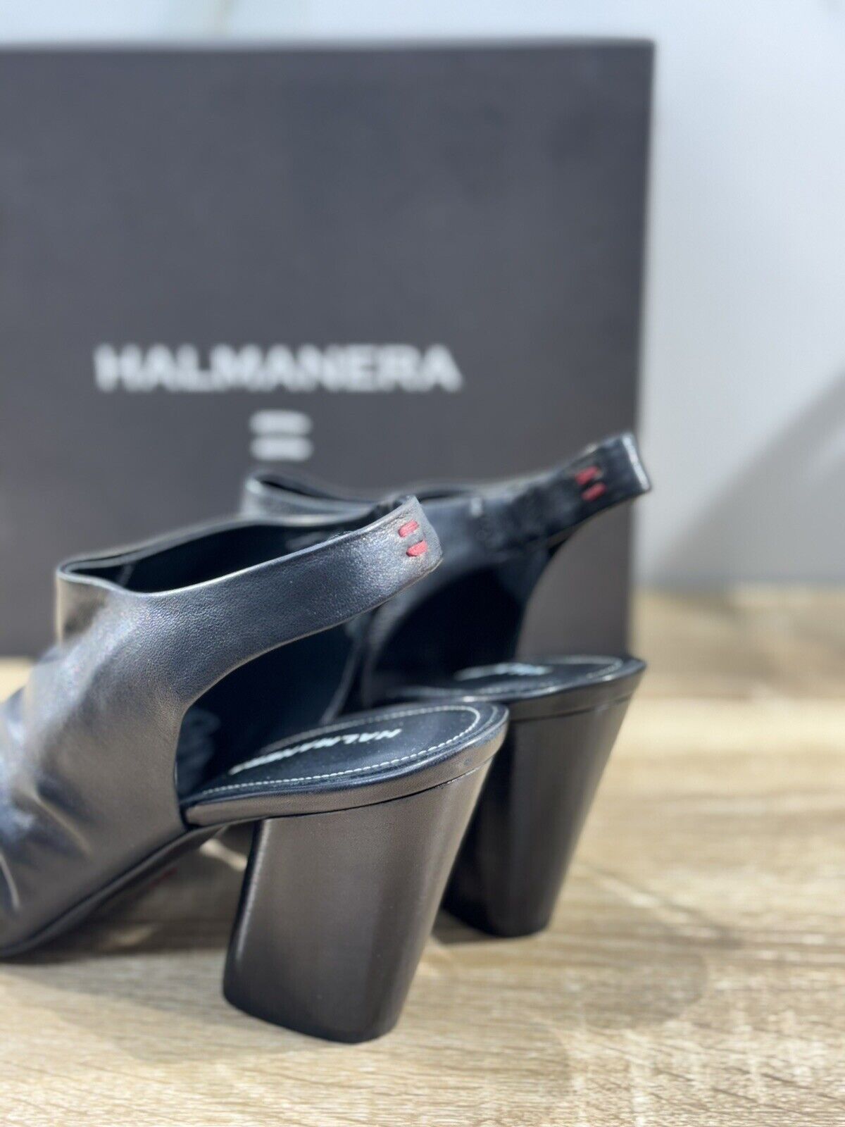 Halmanera Sandalo   donna Ray pelle Nera     luxury shoes 41