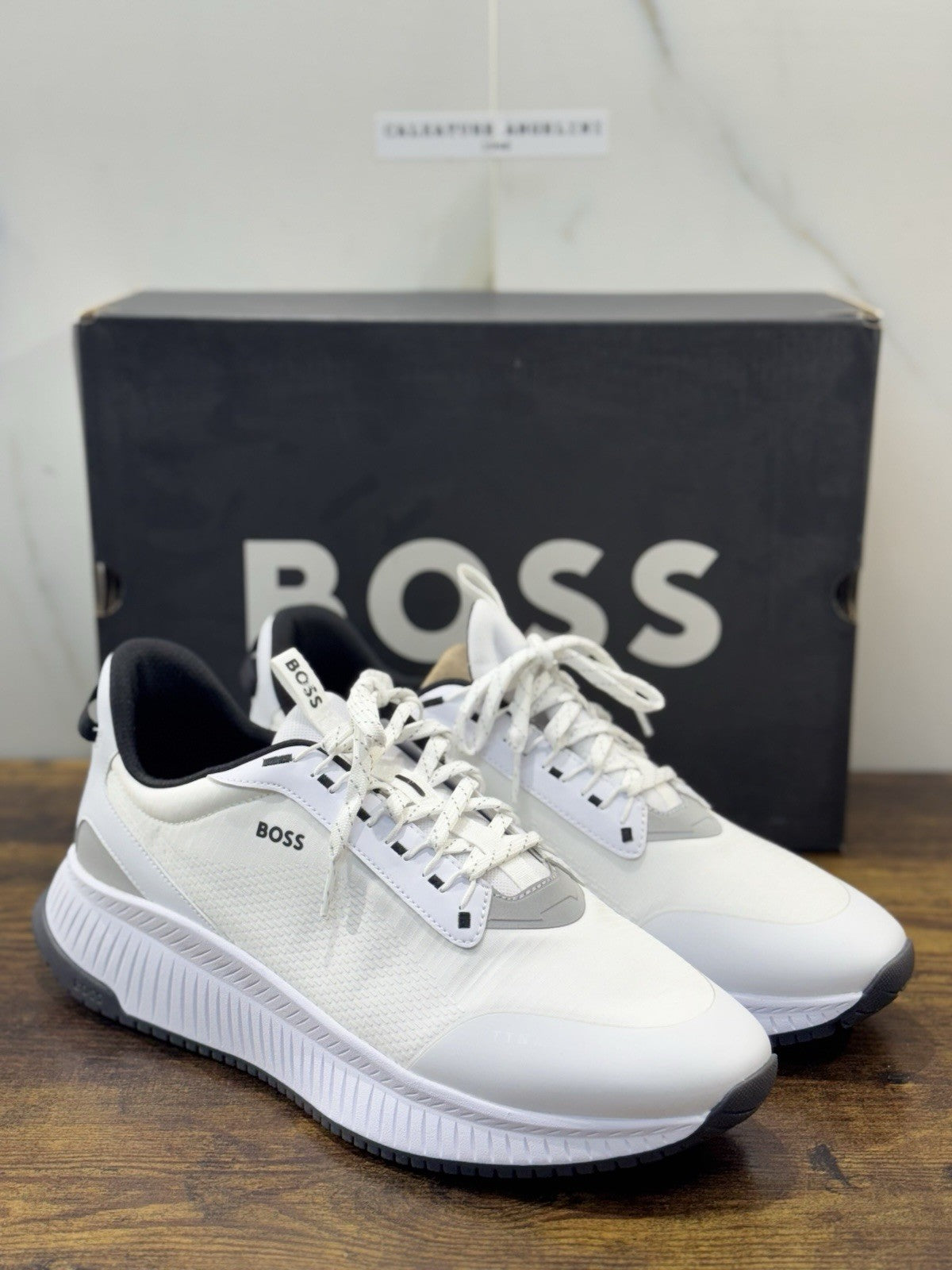 Boss Sneaker Running  Bianca  Casual Scarpa Uomo Boss 45