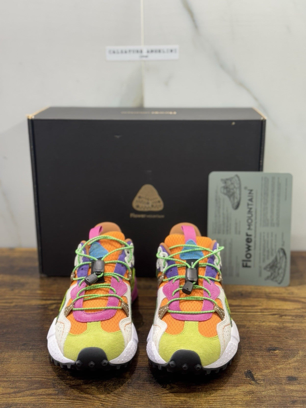 Flower Mountain Tiger Hill Green Orange White   Casual Donna 40