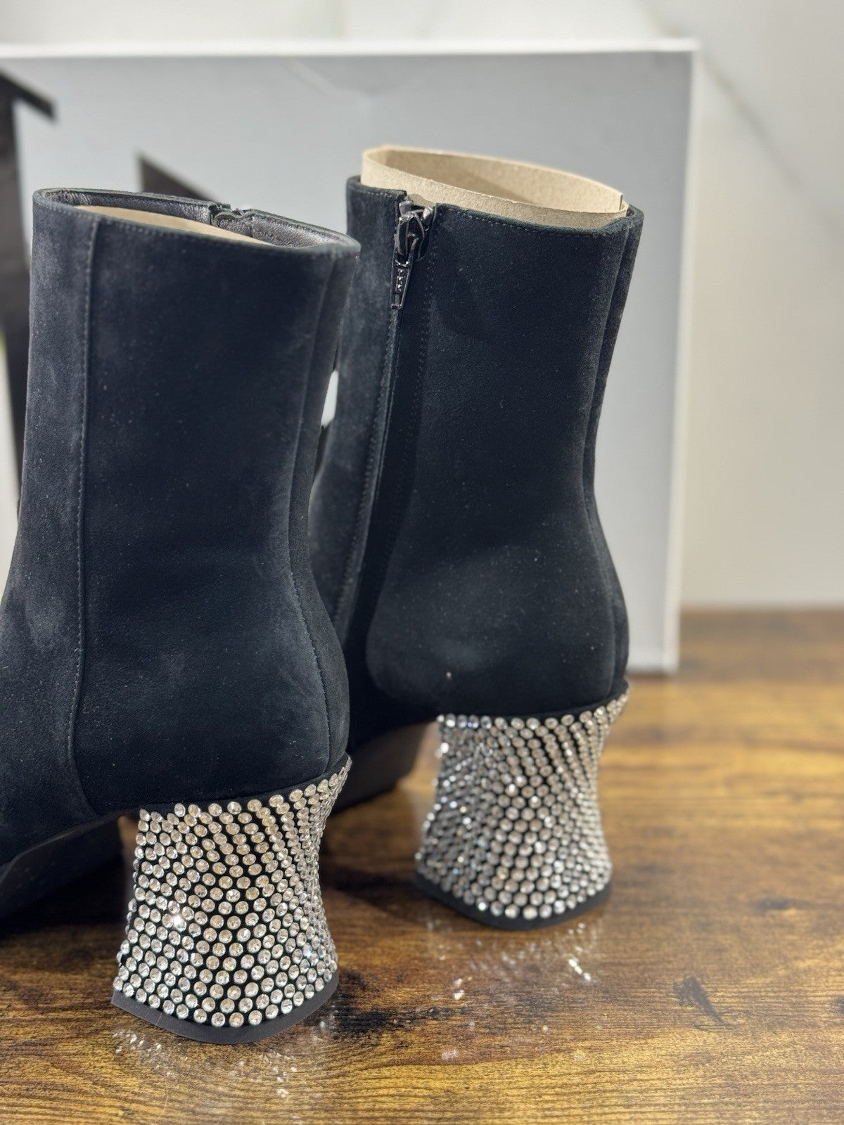 Giampaolo Viozzi Stivaletto Donna Pelle Nero    Con Tacco Made In Italy 37
