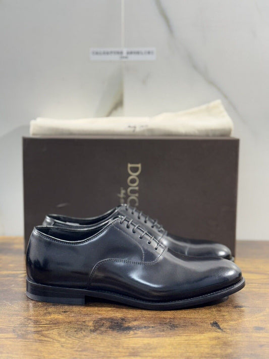 Doucal’s Scarpa Uomo Derby Oxford Pelle Nero  Luxury Men Doucal’s Shoes 41