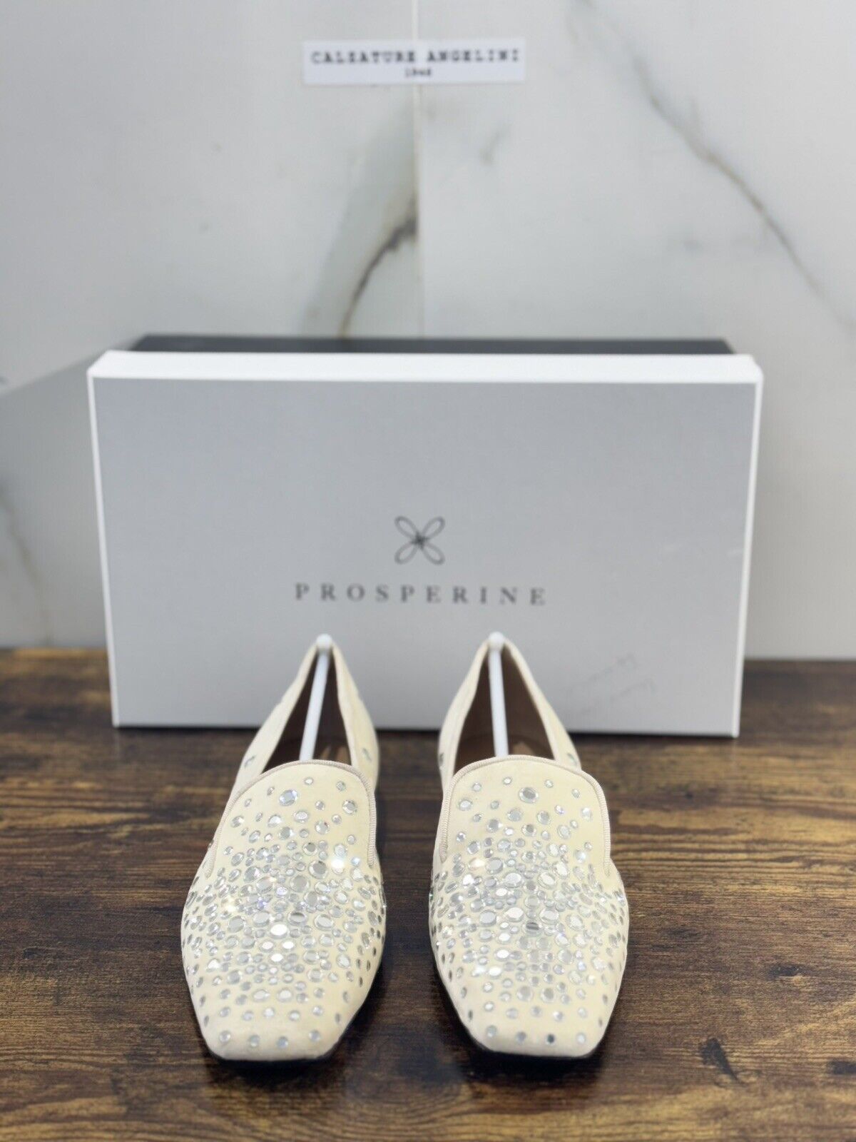 Prosperine mocassino donna in Bianco Strass Velluto luxury made in italy 37