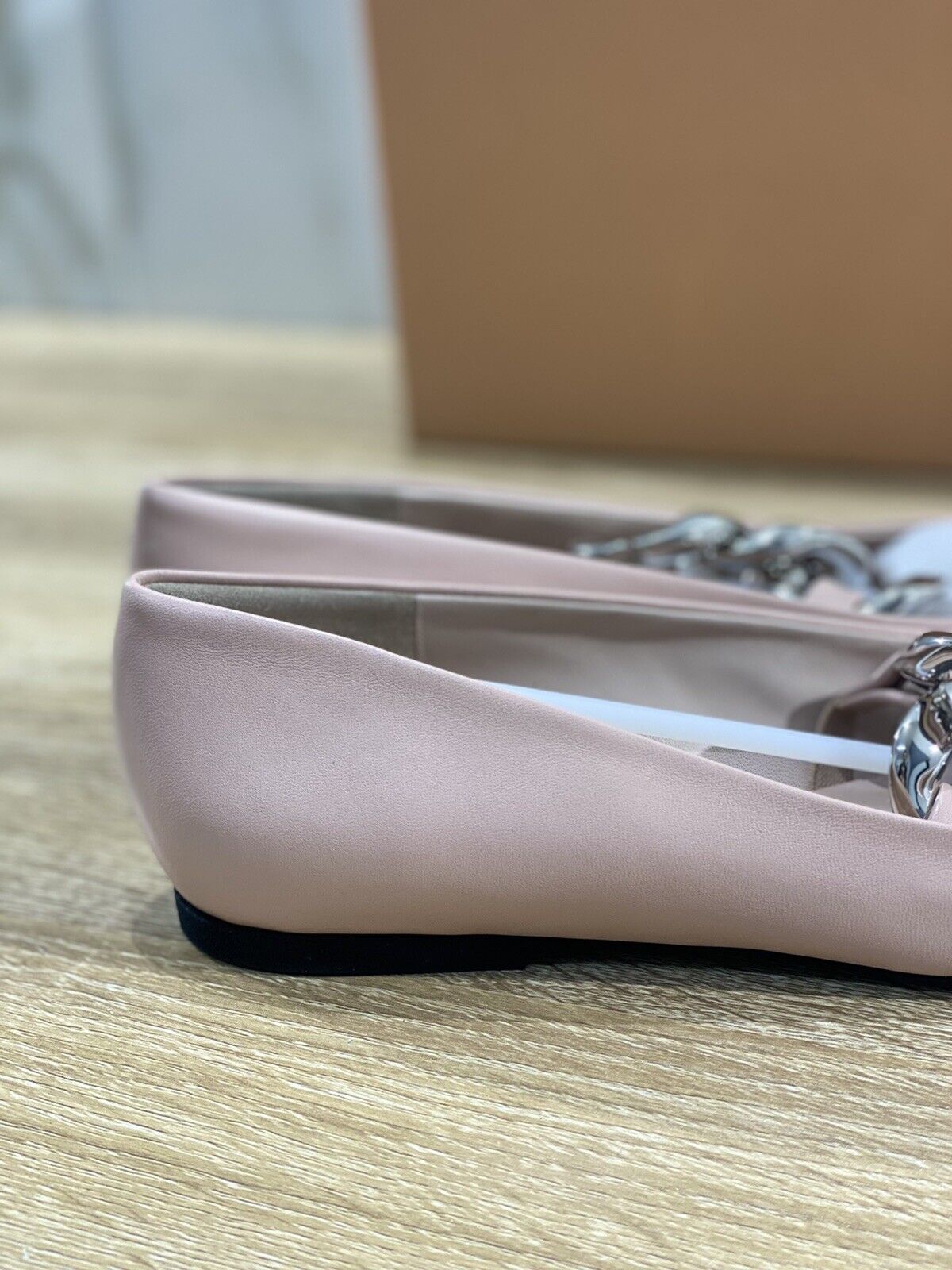 N21 Ballerina Donna In Pelle Nude Catena Luxury Woman Shoes N21 38.5