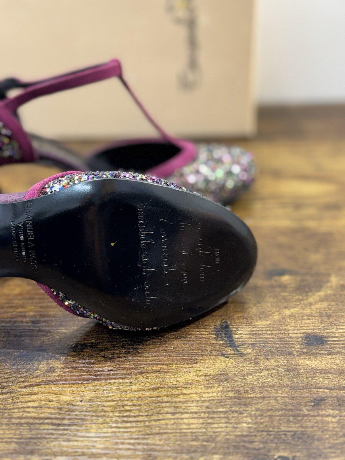 Emanuela Passeri Mary Jane Suede Glitter  Casual Scarpa Donna 36