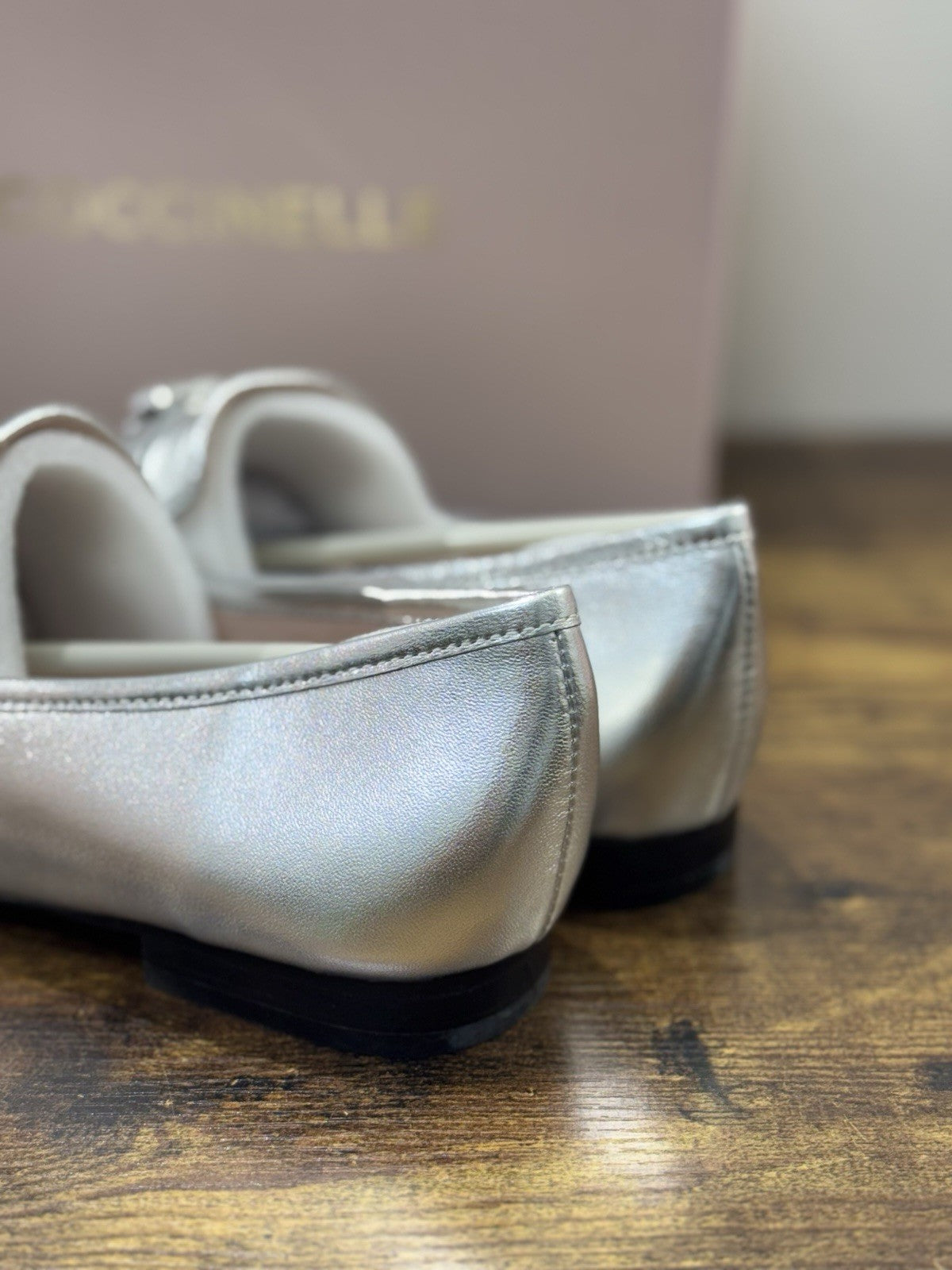 Coccinelle Mocassino Pelle Argento Casual Scarpa Coccinelle Donna 40