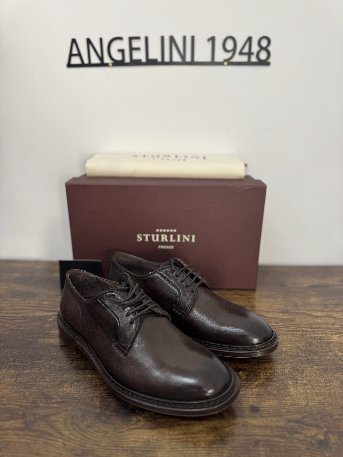 Sturlini  Derby Pelle Marrone Luxury Scarpa Uomo 42