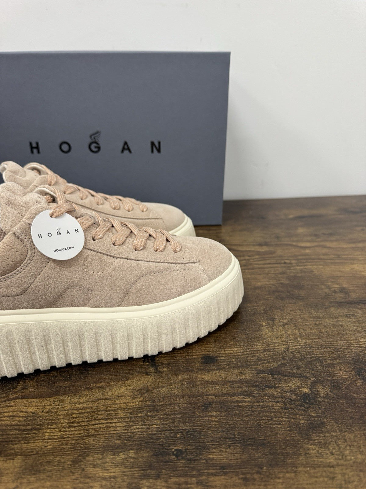Hogan H Stripes Suede Rosa Casual Hogan Donna 37.5