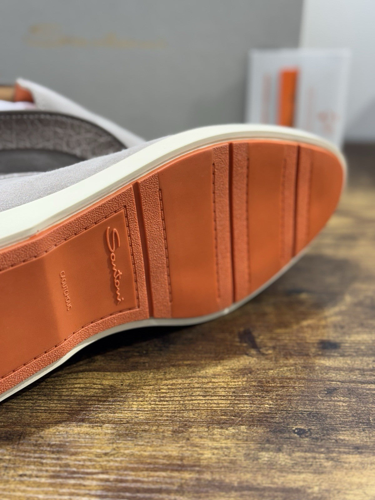 Santoni Polacco Open Walk Suede Beige   Luxury Santoni Uomo 46