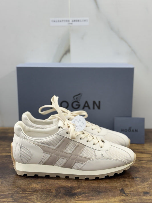 Hogan H671  Sneaker Pelle Beige Slash       Hogan Scarpe Donna 41