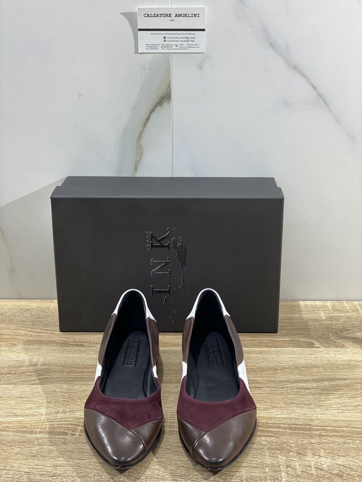 I.N.K shoes Ballerina  donna in pelle nera Vino  luxury sacchetto shoes 37