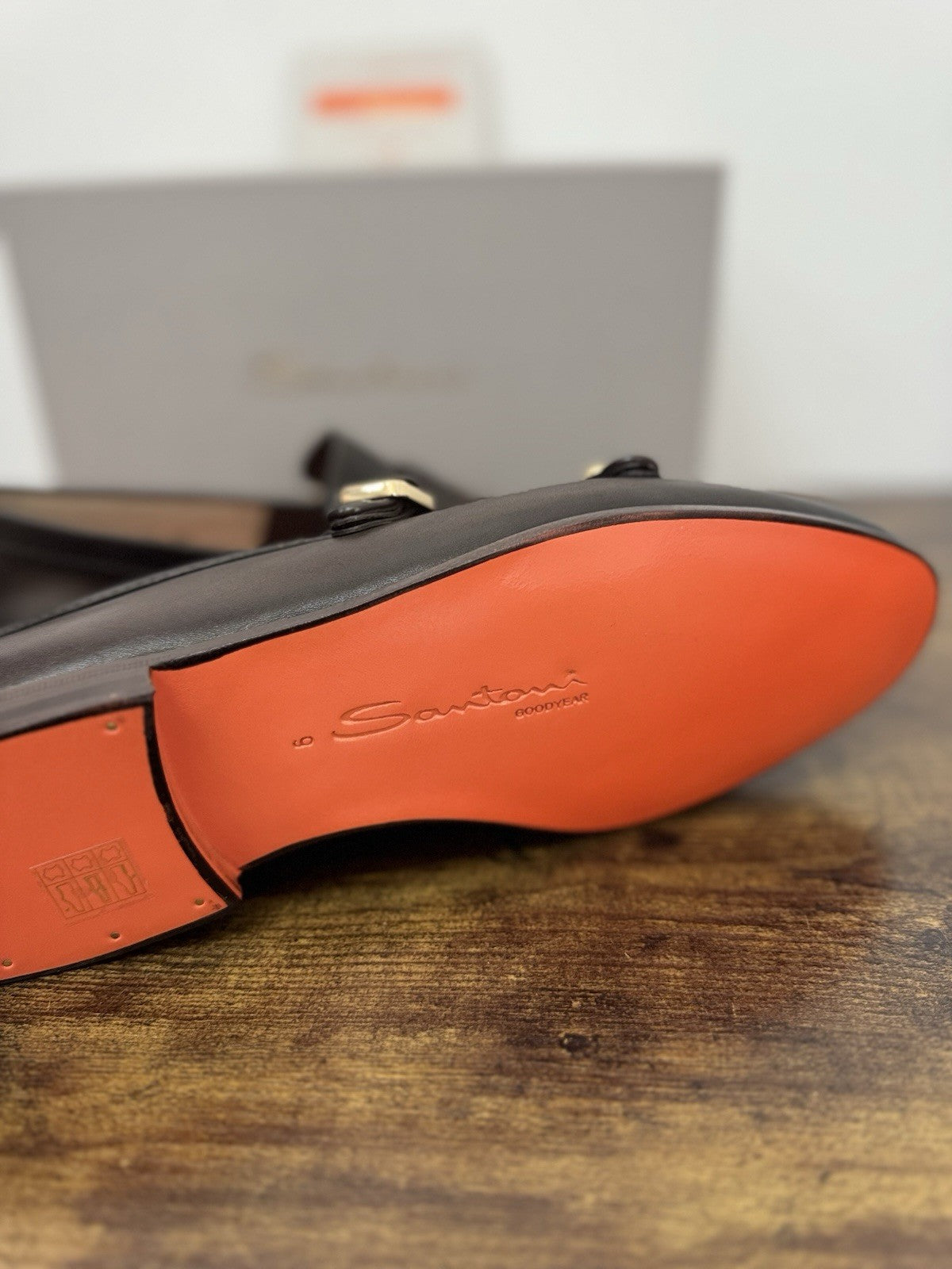 Santoni Double Buckle Goodyear Pelle Marrone  Luxury Scarpa Santoni Uomo 43