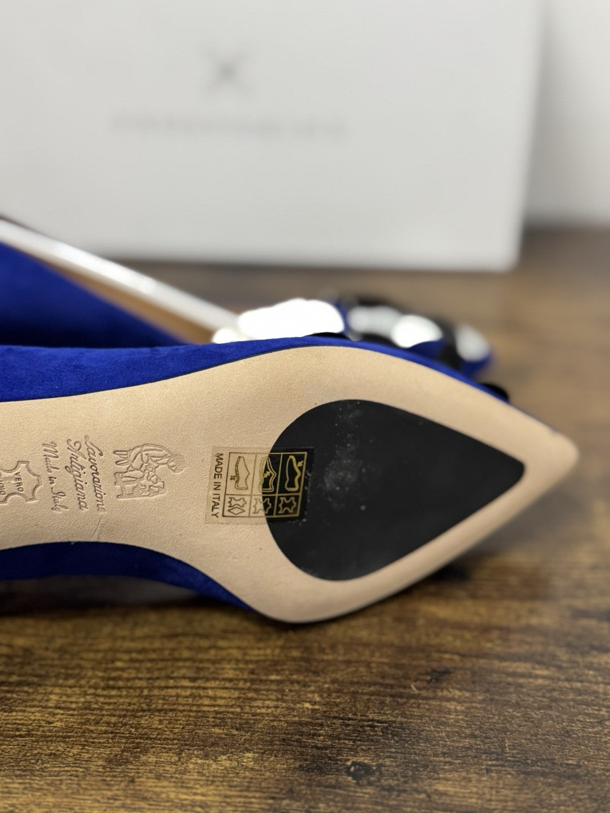 Prosperine Décolleté Pelle  Suede Bluette  Con Tacco  Scarpa Donna 41