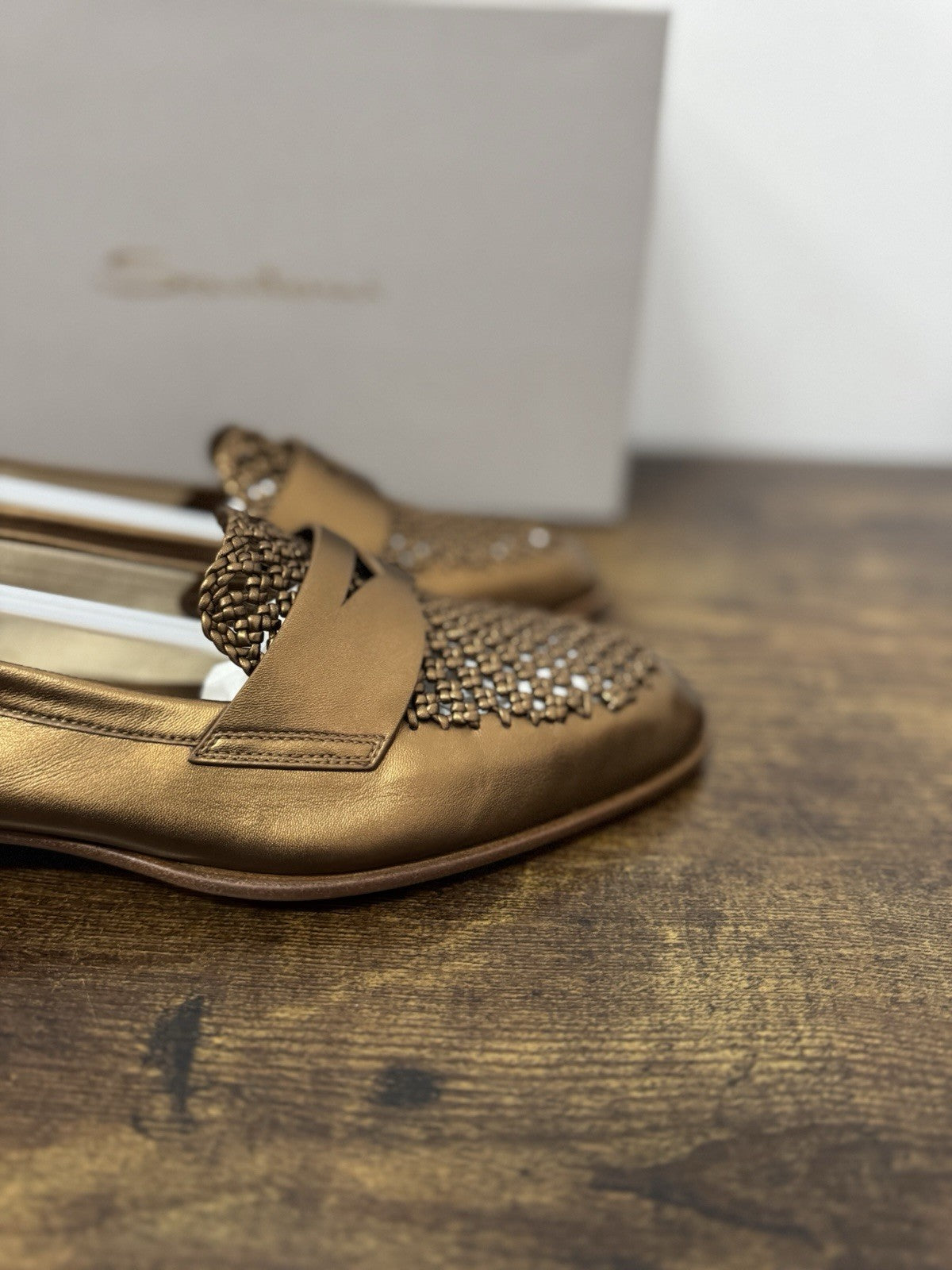 Santoni Mocassino Pelle Bronzo  Casual Luxury Santoni Scarpa Donna 41