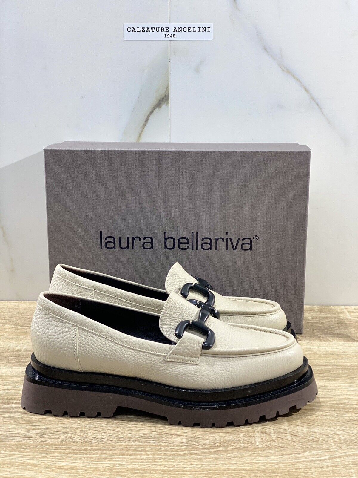 Laura Bellariva Mocassino donna Pelle Avorio Extra Light 41