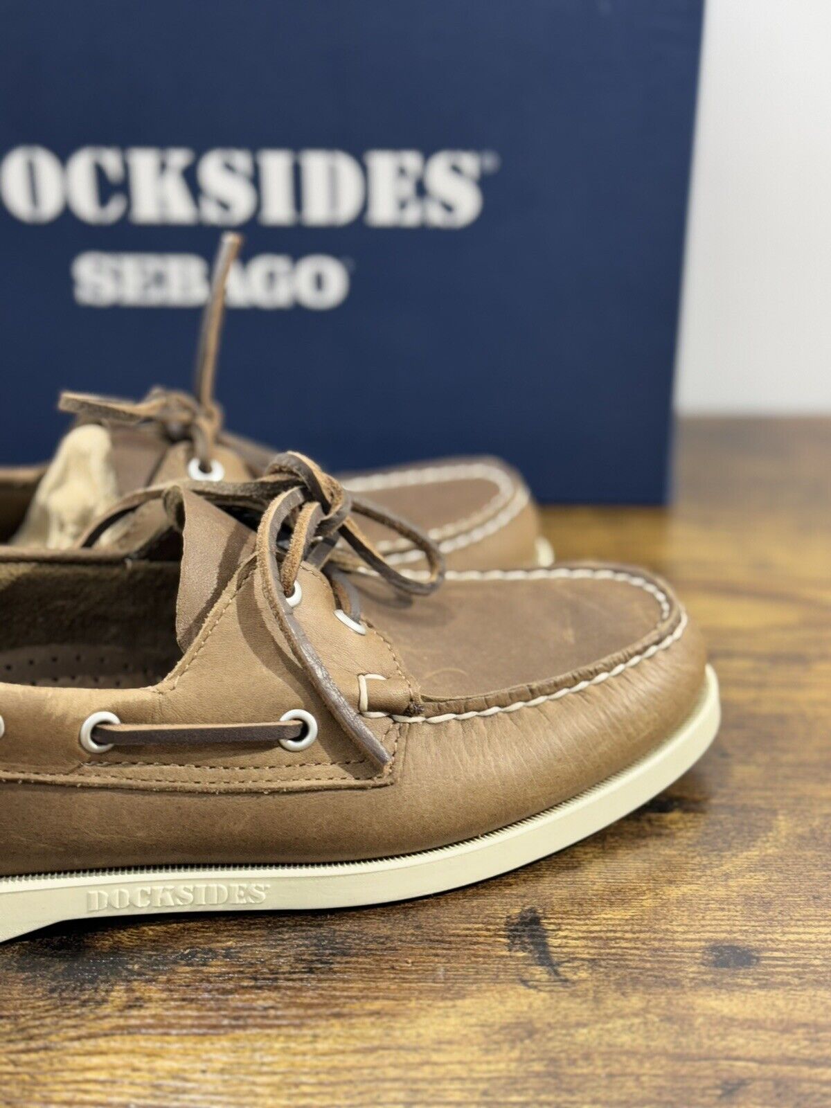 Sebago Docksides Portland Brown Scarpa Da Barca Uomo Sebago 40