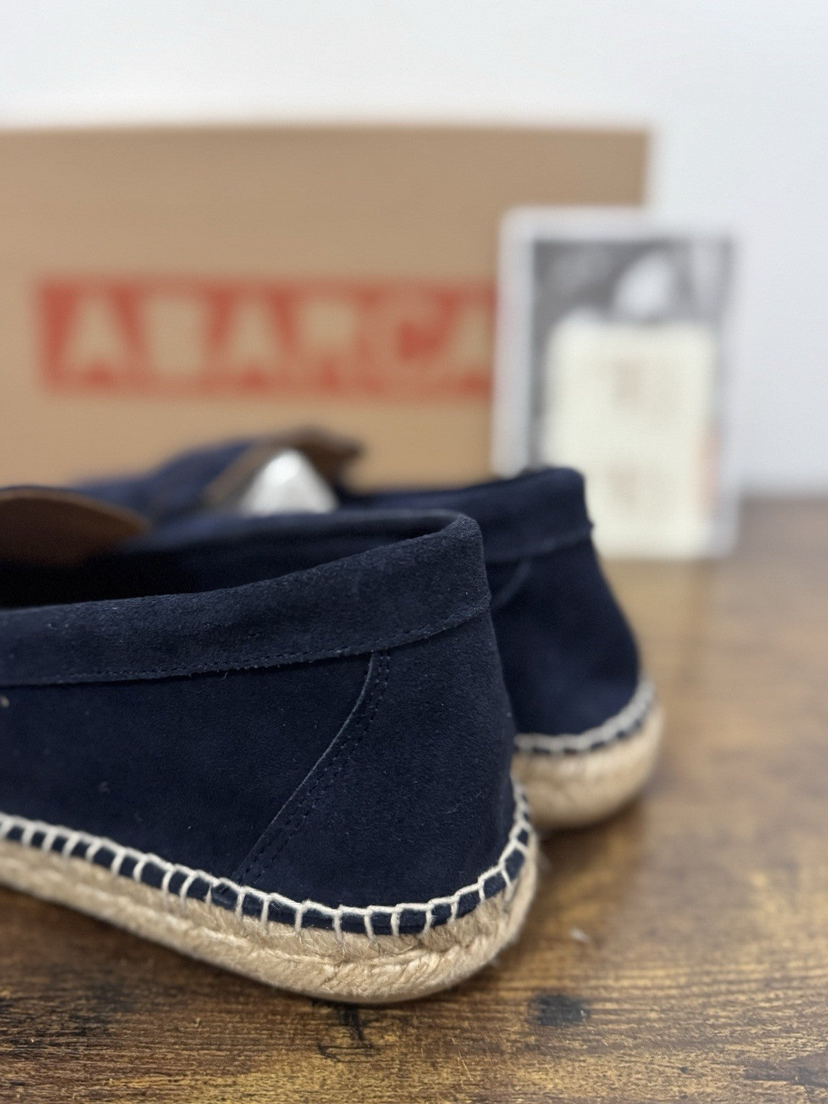 Abarca Espadrilles Suede Blu  Mocassino Casual Uomo 42