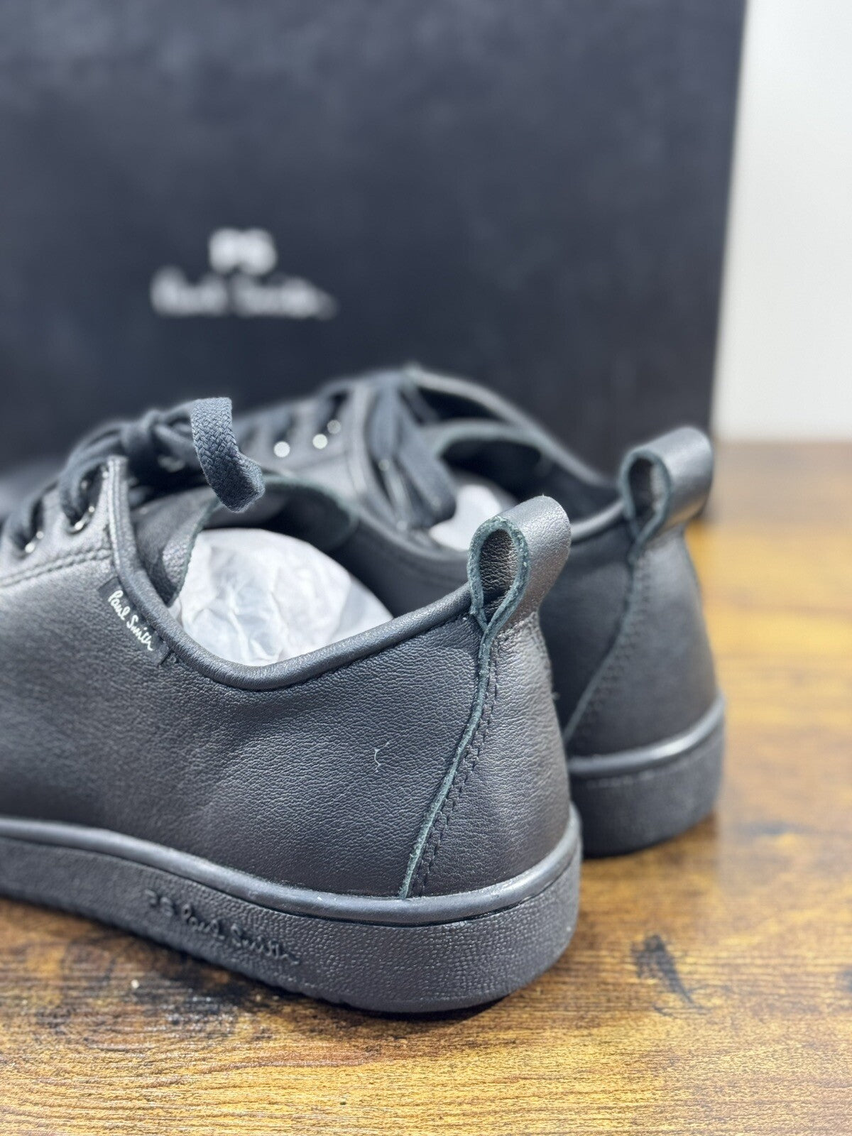 Paul Smith Sneaker Uomo Miyata Pelle Nera Casual Luxury Men Shoe 40