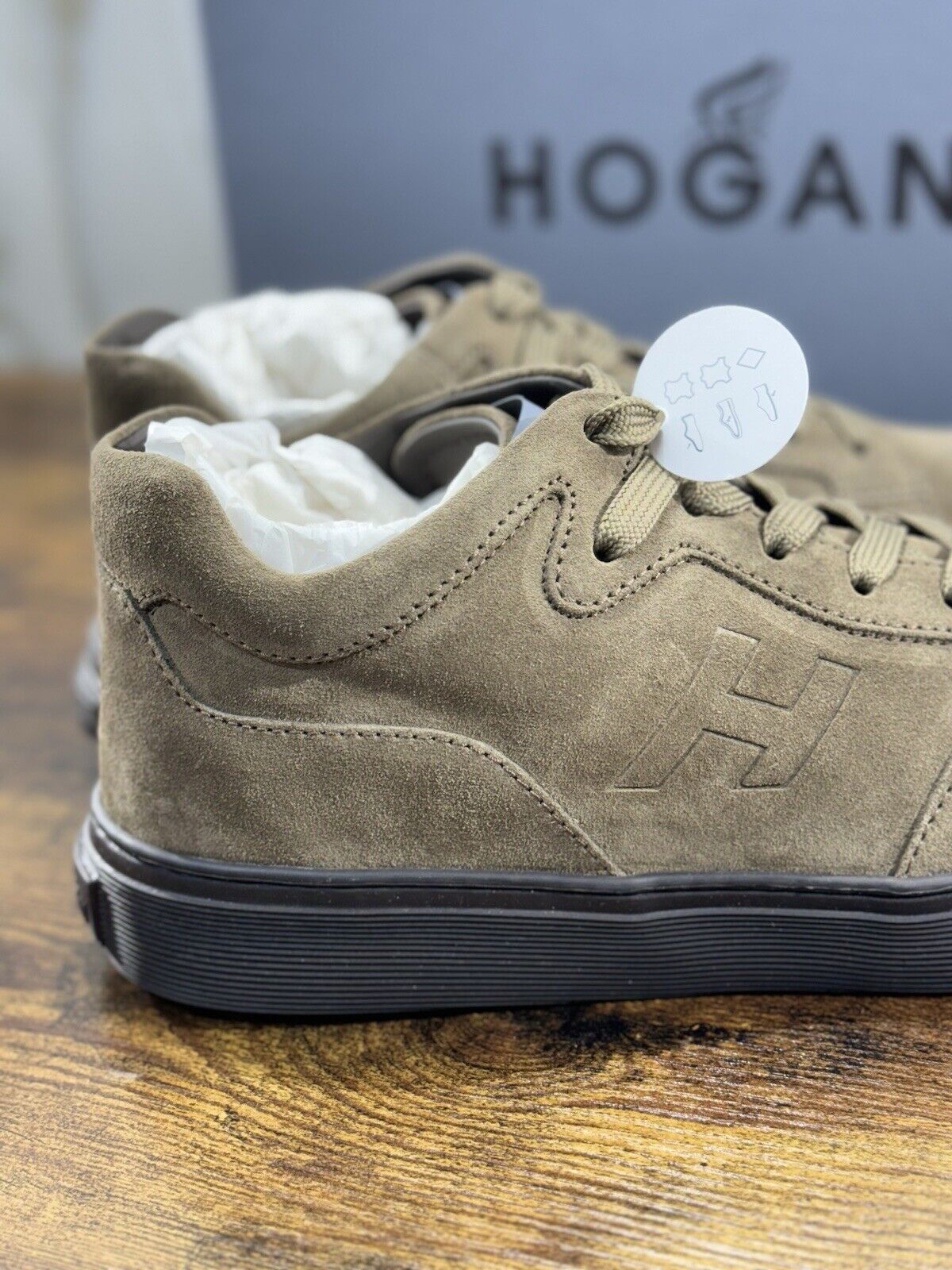 Hogan H365 Sneaker Uomo Suede Fango Casual Hogan Men Shoes 41