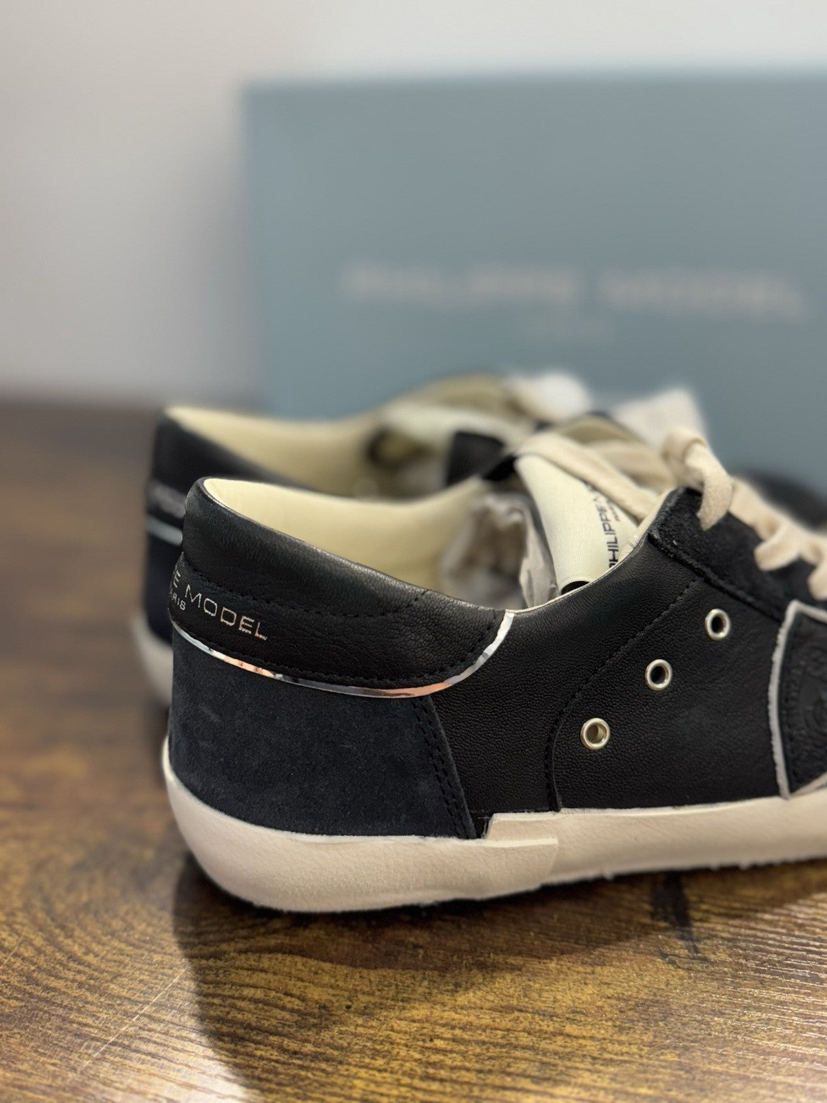 Philippe Model Paris Low Pelle Nera Casual Sneaker Uomo 45