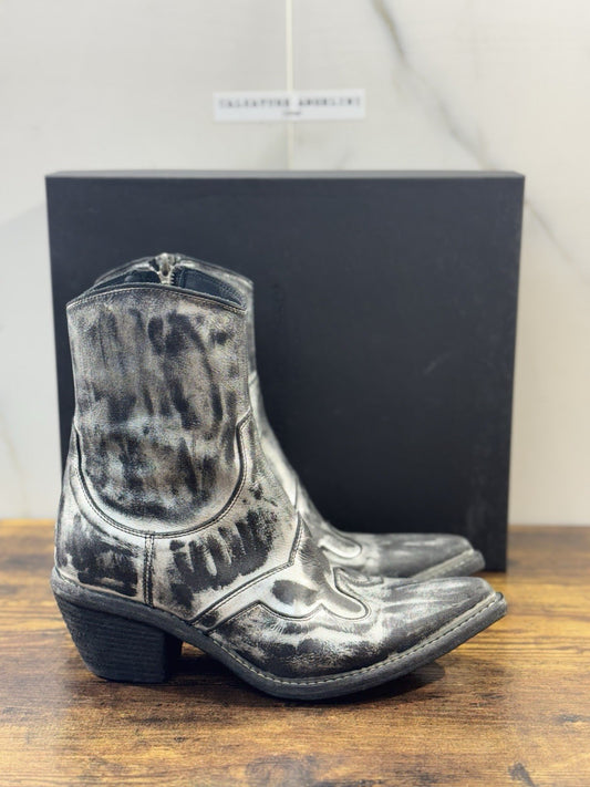 Fauzian Jeunesse Texano Nero Argento Full Made In Italy Donna 40