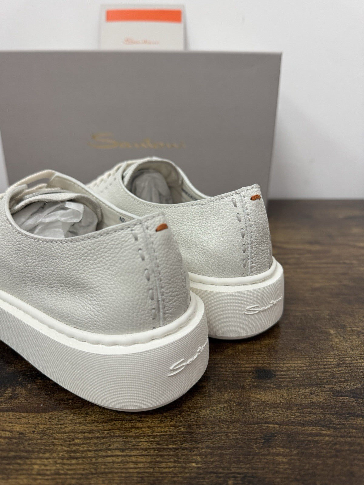 Santoni Sneaker Icon Pelle Bianca  Casual Scarpa Santoni 40