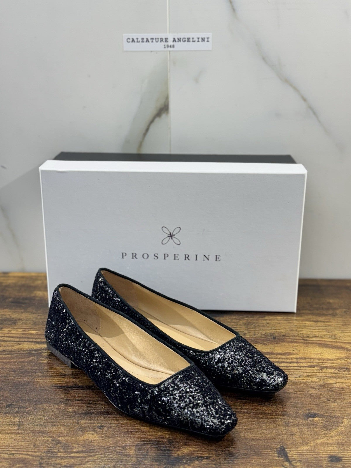 Prosperine Ballerina  donna Velluto Glitter      luxury made in italy 38.5