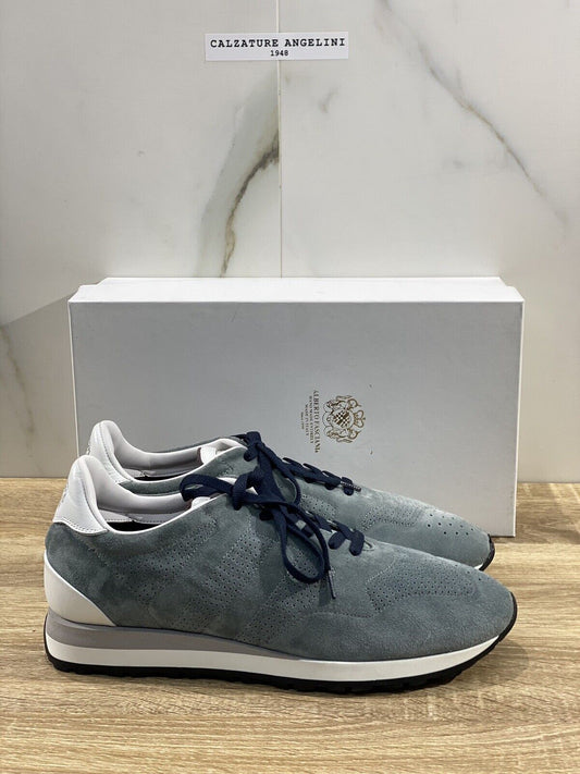 Alberto Fasciani sneaker uomo sport suede Salvia luxury men sneaker 43