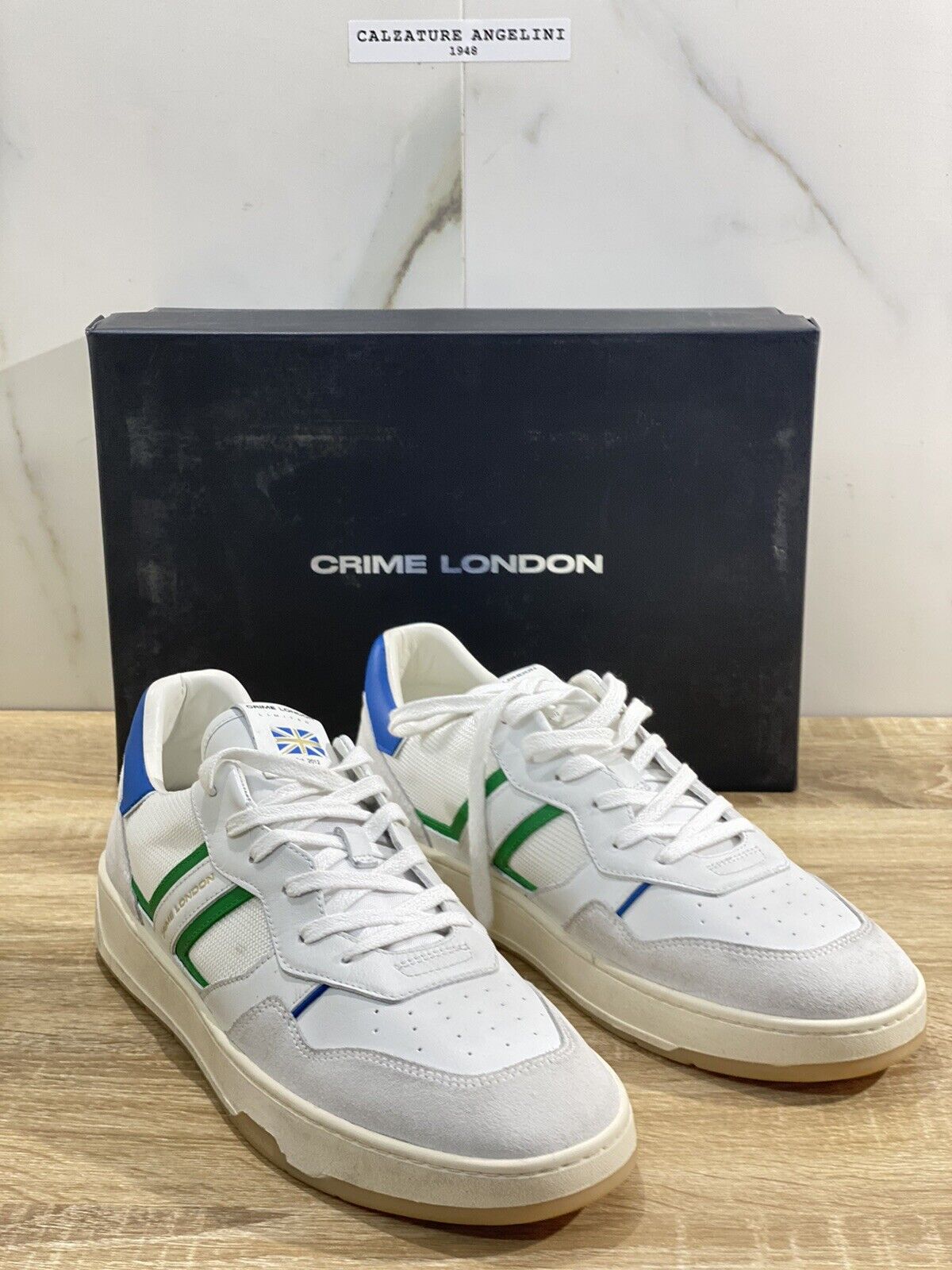 Crime London Sneaker Uomo Limited Bianca Pelle Casual Sneaker 44