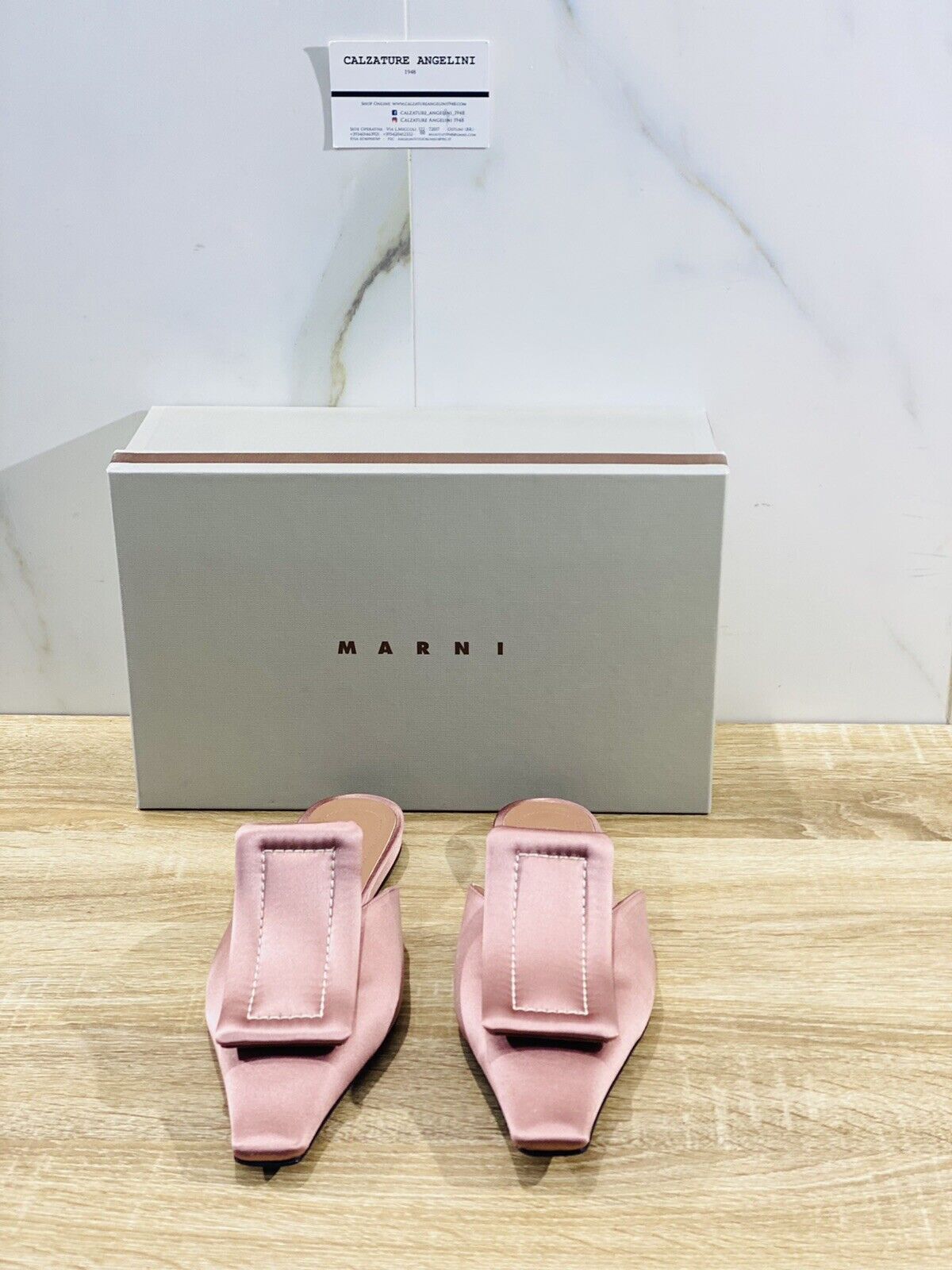 Marni Sabot Donna In Raso Rosa Luxury Marni Shoes Woman TV564 40