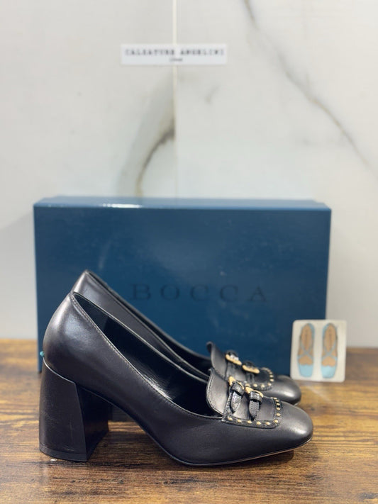A.bocca Mocassino Con Tacco Pelle Nera   Icon A.bocca Donna 38