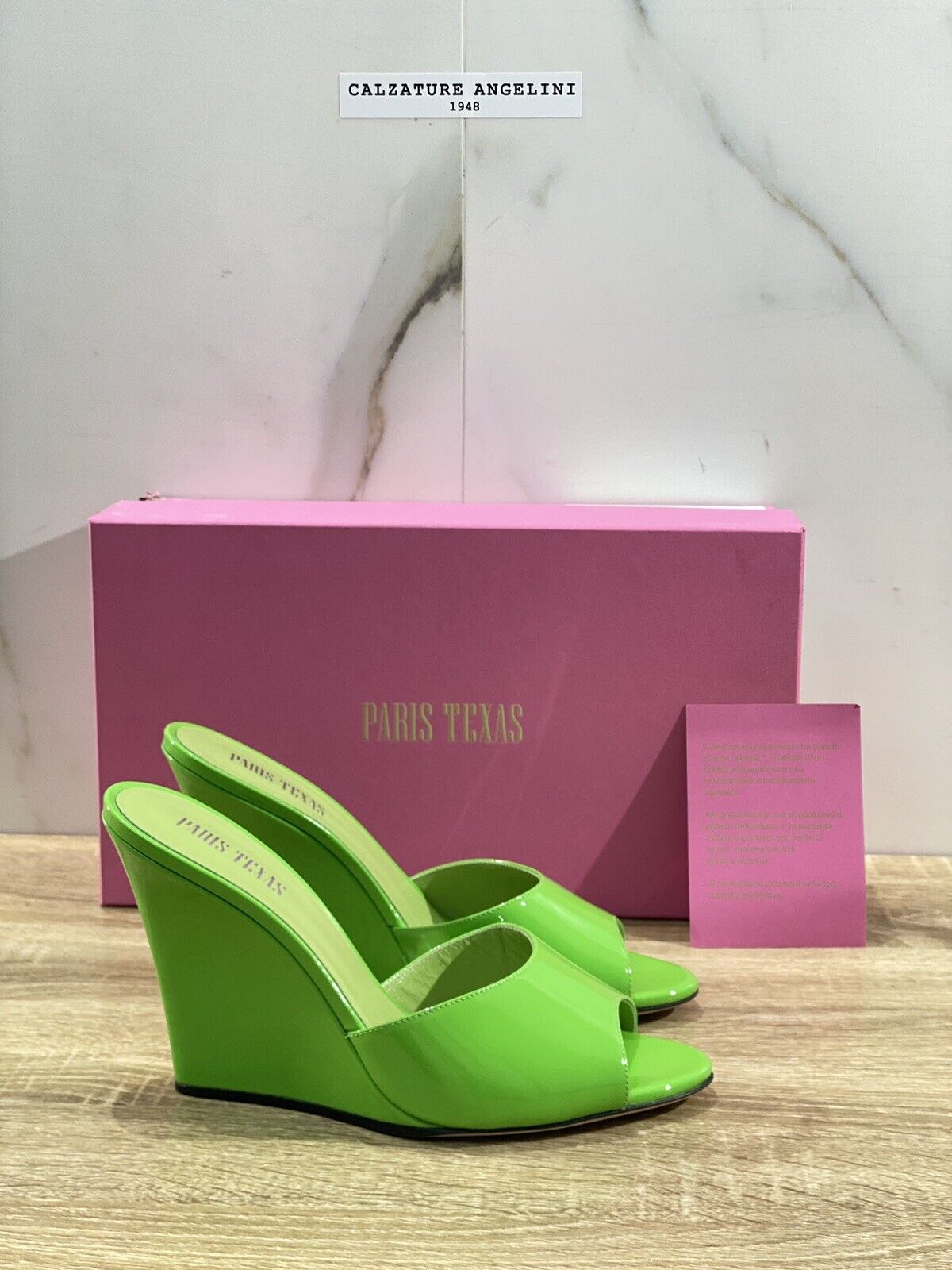 Paris Texas Wanda Wedge Pelle Verde Luxury Sandal Paris Texas Donna 38