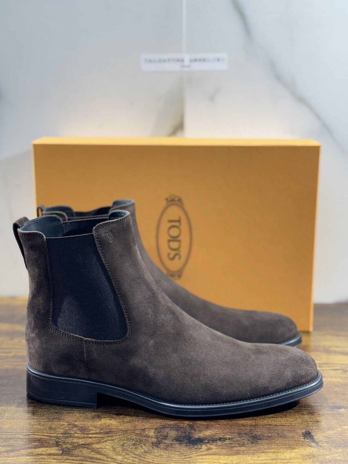 Tod’s Chelsea Boot  uomo suede Testa Moro     luxury tod’s men boot 41