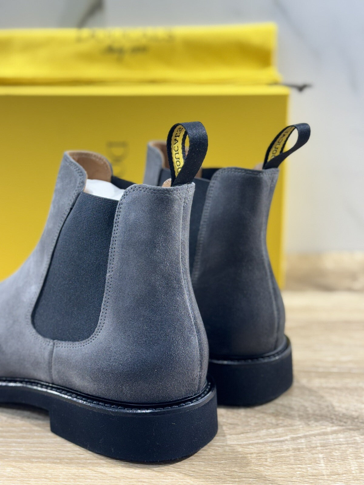 Doucal’s Chelsea Boot   Pelle Suede Grey    Luxury Men Doucal’s Shoes Boot 42.5