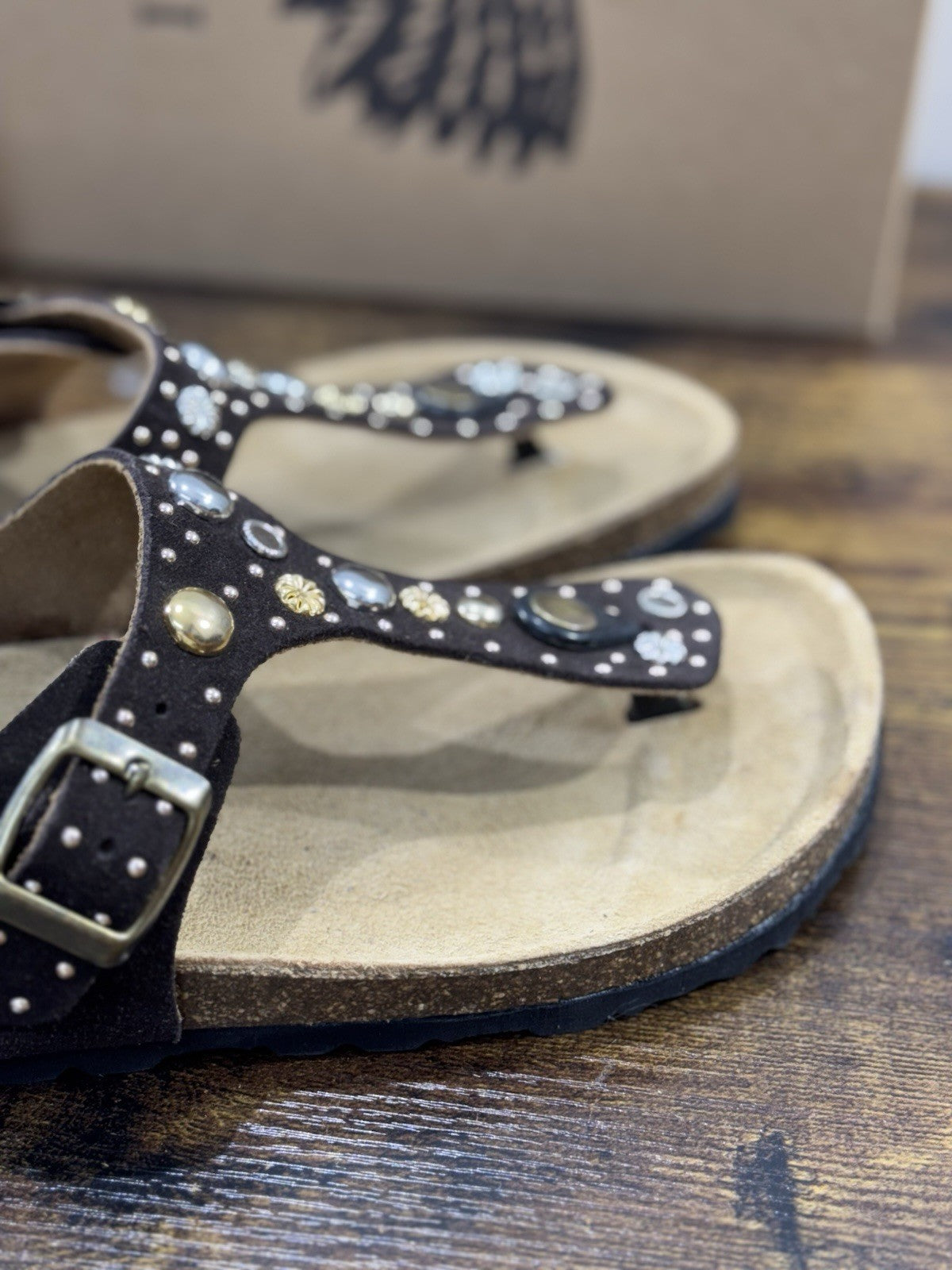 Taji Ciabatta  Donna Suede Marrone  Icon Taji  Donna 38