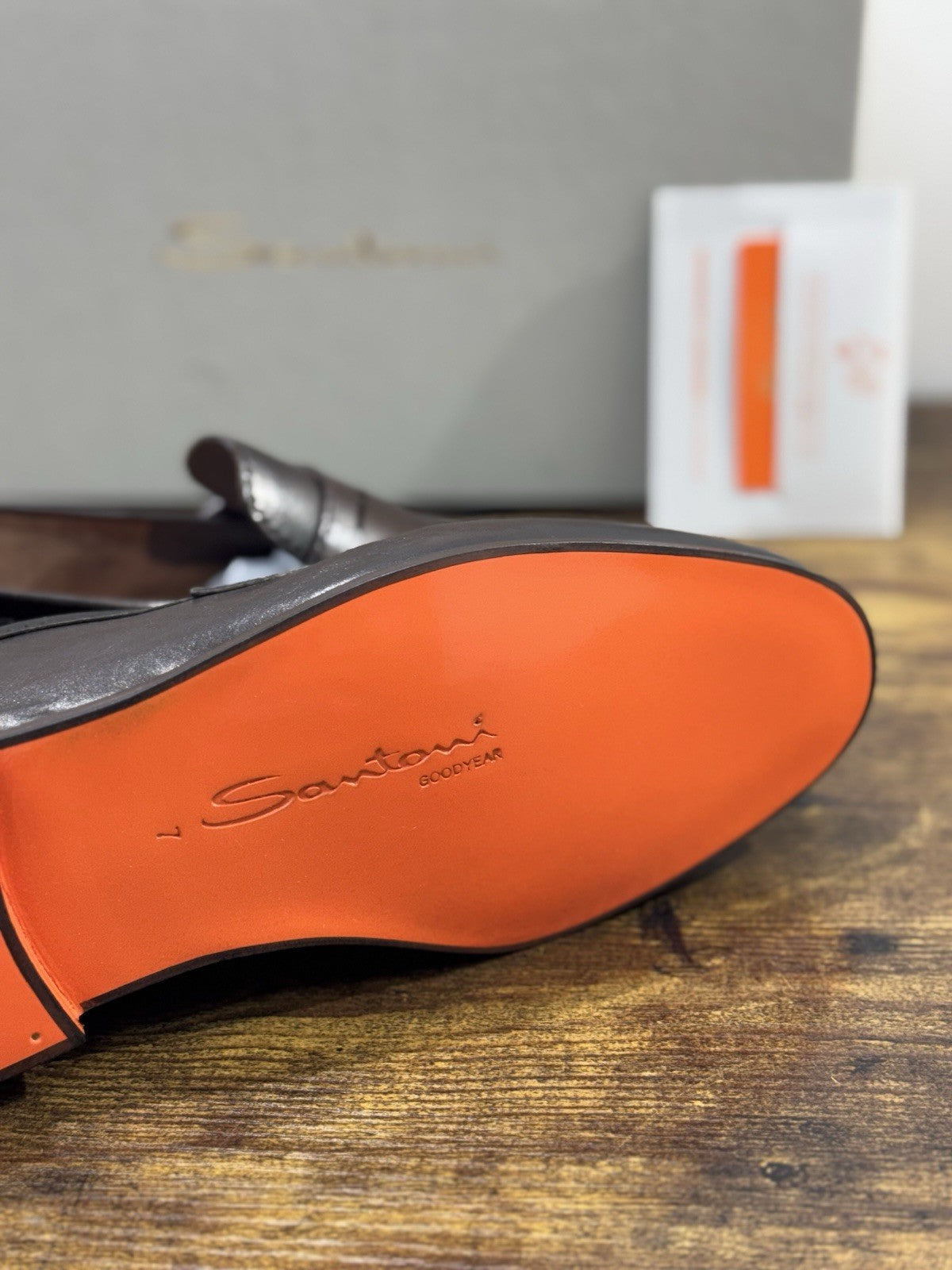 Santoni Mocassino Goodyear Flex Pelle Marrone Luxury Santoni Scarpa Uomo 41